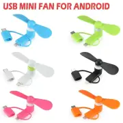 2 In 1 Portable Cell Phone USB Mini Fan For All Smart Android Mobile