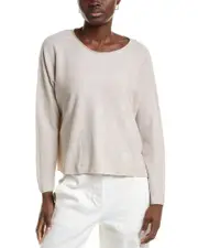 EILEEN FISHER Box Linen-Blend Top