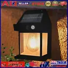 LED Solar Wall Light Body Sensing Solar Yard Lamp for Garden Yard (Black)