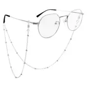 Eyeglass Chains Women Beaded Cute Glass Cord Frames Lanyard String Silver