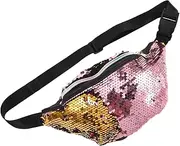 ibasenice Mermaid Sequin Adjustable Belt Pouch Shiny Fanny Pack for Sports Everyday Use Stylish Waist Bag for Ladies Durable Comfortable Travel Companion