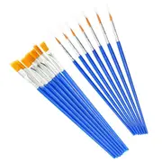 50/100PCS Plastic Flat Tip Hook Line Brushes Kids DIY Ceramics Watercolor Paint