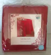 New - Round Tablecloth - Burgundy Red - 70"