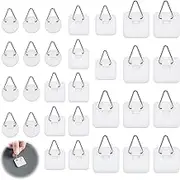 30 Pcs Adhesive Picture Hanger, Adhesive Hooks for Hanging Pictures Without Nails,Vertical Hanging Hooks,Plastic Picture Sticky Hangers for Home Kitchen Picture Photo Frame Plate Wall Art(3 Sizes)