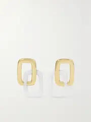 [Emily P. Wheeler] Emily P. Wheeler - Bernadette Peggy Stud 18-karat Gold Agate Earrings - One size One size Gold