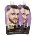 Edbe Hair Color Easy Comb Darkest Brown 2 Pack - Grey Hair Mustache and Beard...