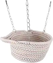 PartyKindom Warm Hamster Hanging Bed Hammock Cozy Shelter for Small Pets Guinea Pig Hideaway Durable Rope and Material for Play and Sleep Rainbow Design
