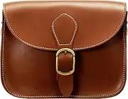 [SUNLIGHT LEAVES] Crossbody Saddle Vegan Leather Bag Small Retro Satchel For Women Vintage Simple Handbag Faux Leather Casual Purse