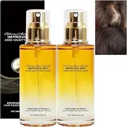 Conditioning Oil Spray Scalp & Hair Strengthener Leave-ln Conditioner Comforting, with Jojoba & Ginger, for Dry Frizzy Hair, Scented Perfume Oil for Women, Lightweight Nourishing Spray (2Pcs)