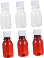 Cabilock 20Pcs Transparent Plastic Bottles Graduated Laboratory Containers with Sealing Caps Bottles for Easy Measurement and Storage