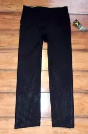 OLD NAVY ~ New NWT Small ~ Black Micro-Dot Go-Dry COMPRESSION Crop Tights Pants