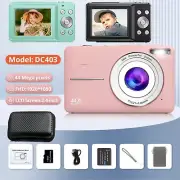 Kids HD 1080P 2.4 inch Rechargeable digital Camera with 16x Zoom Compact 44MP