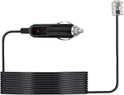 Radar Detector Adapter – Car Radar Power Cable, 6.56ft Auto Plug Cord Connector | 12V DC Replacement Adapter Wire, Rj11 Detector Charger Cable, Power Accessory with Driving