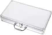 Parliky Aluminum Tool Storage Box Lightweight Hard Shell Briefcase with Reinforced Corners for Secure Document Organization Portable Case for Home Office and Travel