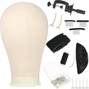 Canvas Wig Head Mannequin Head Canvas Block Head for Wig Making Display S ling