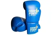 Counterpunch Premium Leather Pro Lace-Up Gloves - Blue (8oz)