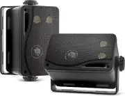 Pyle PLMR24B 3.5-Inch 200 Watt 3-Way Weather Proof Mini Box Speaker System