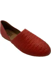 Miz Mooz Leather Woven Flats Kris Scarlet