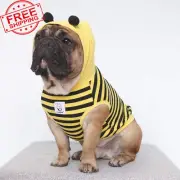 Ichoue Bee Honeybee Bumblebee French Bulldog Halloween Costumes Hoodies Sleevele