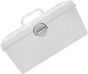 ibasenice Large Capacity Mahjong Storage Plastic Box Handle Easy to Carry Mahjong Case for Friends