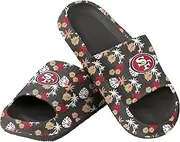 FOCO NFL Womens NFL Team Logo Ladies Floral Pillow Slides Sandals
