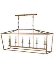 JONATHAN Y 6-Light Pagoda Gold Pendant