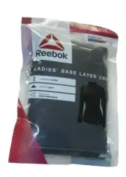 Ladies Large 12/14 Reebok Gray Base Layer Crew Top New