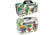 2pc Construct IT 2in1 Dinosaur Triassic and Mechasurus Kids Building Toy Set