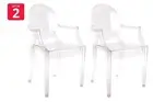 Set of 2 Matt Blatt Philippe Starck Louis Ghost Dining Chairs Replica (Clear),