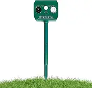 Ultrasonic Animal Repeller - Bunny Prevention Device,Waterproof Solar Ultrasonic Animal Repeller for Backyard, Patio, Home, Camping, Porch