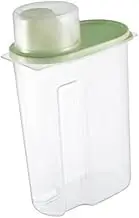 IMIKEYA Green Plastic Sealed Can with Lid Ergonomic Grain Storage Container for Cereal Oatmeal and Rice for Kitchen Organization and Fresh Food Preservation