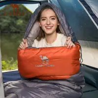 在飛比找Yahoo!奇摩拍賣優惠-駱駝睡袋大人戶外露營冬季加厚室內保暖睡袋成人單人雙*特價