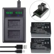 2x DMW-BMB9 Battery +USB Charger For Panasonic Lumix DMC-FZ100 FZ150 FZ80 FZ85
