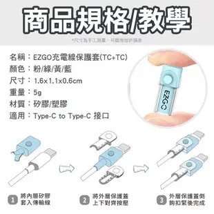 EZGO Type-C to Type-C 平果/安卓 保護線套 適用iphone15充電線 充電線套