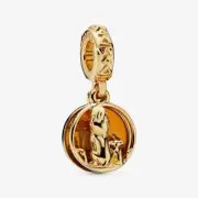 New Genuine Pandora x Disney Shine Gold Circle of Life Lion King Charm 768639C01