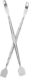 LIFKOME 2pcs Stainless Steel Blackhead Scrapers Face Cleaning Tools for Pore Extraction Durable Beauty Tool for Smooth Skin Lightweight Easy to Use