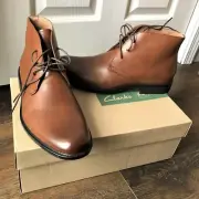 Clarks Brown Genuine Leather Men's Dress Shoes 8 US / 7 UK / 41 EU $119 Retail