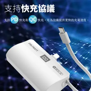 POLYBATT 雙頭快充直插式行動電源 台灣製 TypeC 行動充 無線 移動電源 口袋電源 充電寶 行充 RZ03