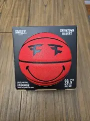 100% AUTHENTIC Rare Chinatown Market Smiley Fazeclan Basketball Indoor 29.5" RED