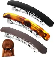 SAFIGLE Metal Hair Clips 3 Piece Set for Thin Hair French Barrette Clips Styling Tools Accessory Collection