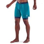 Skins Series-3 Men's Superpose Half Tights Navy Cyan Running Activewear