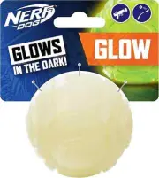 Nerf Dog Tennis Ball Blaster Toy white, 2.5 Inch Glow Reload Ball, white