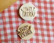 Happy Birthday Stamp Embosser Cookie Cutter Pastry Fondant Dough Biscuit