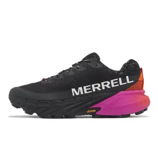 【MERRELL】越野跑鞋 Agility Peak 5 男鞋 黑 紫 橘 回彈 抓地 越野 運動鞋(ML068235)