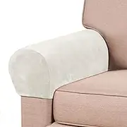 Set of 2 Stretch Armrest Covers, Velvet Arm Covers for Chairs Couch Sofa Armchair Slipcovers for Recliner Sofa Arm Protectors Armrest Covers Washable(Color 6)