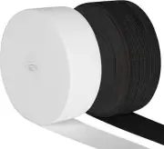 2 Pack 20 Yard 2 Inch Wide Sewing Elastic Band Knit Elastic Spool Braided Ela...