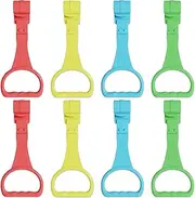 8Pcs Pull Up Rings, Baby Pull Up Rings, 4 Colors Playpen, Hanging Plastic Walking Assistant Crib Accessories for Infant Baby Toddler Practice Tool