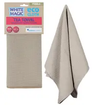 White Magic Eco Cloth Tea Towel Pebble 1 Pack
