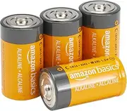 Amazon Basics 4-Pack C Cell Alkaline All-Purpose Batteries, 1.5 Volt, 5-Year Shelf Life