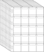 Uncle Paul Coin Pages for Coin Holder Stamp Currency Protection Coin Collection Bags Consumables 10 Sheets